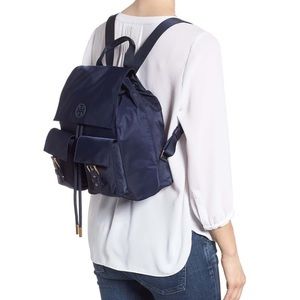 Tory Burch Tilda Medium Nylon Backpack -Navy